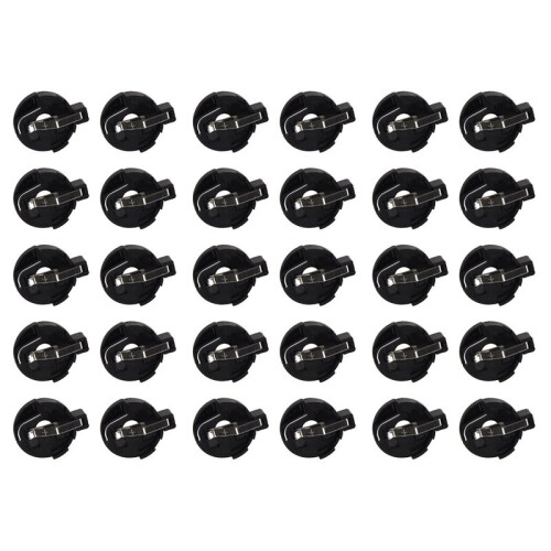 CR2016 2025 2032 Coin Cell Button Battery Holder Socket Black 30 Pcs
