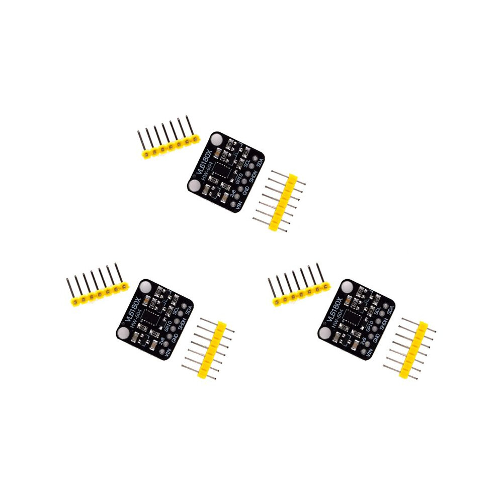 3X Vl6180x Range Finder Optical Ranging Sensor Module For I2c Interface 3.3V 5V Ir Emitter Ambient Light Tof 6031591820573