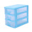 4X  Translucent Drawer Type Plastic Storage Box( 3 Layers) 3