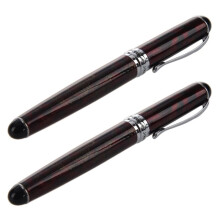 2X Jinhao X750 Dieprode Pen Medium Fijne Punt Inkt Vulpen Kantoor Zakelijk
