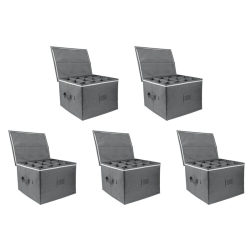 5X Wine Glass Storage Box Collapsible Goblet Storage Box