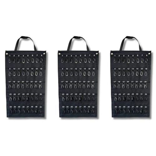 3X Versatile Roll- Key Storage Box,  Portable Storage Box, Holds 40 Keys, Security Hook, for Home Office