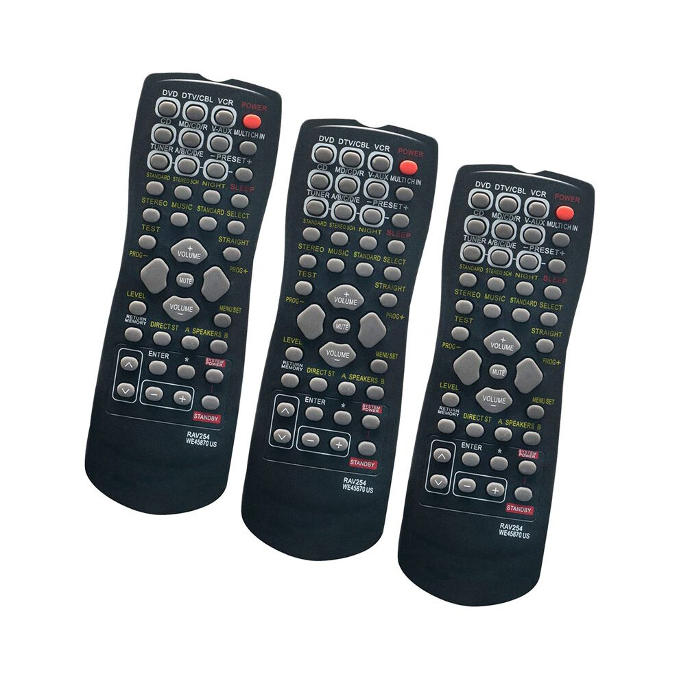 3X Rav254 Replace Remote Control For Receiver Rx-V496 Htr-5240 Htr-5250 Htr-5630 Rx-V350 Rx-V359 Rx-V390 6032447322678