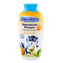 Saponello Delicate Bodywash Shampoo Apricot | Children 400ml | Kids Hair & Body Wash | 400ml