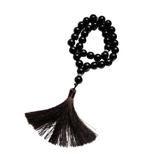Elegant Glass Grains Rosary Wrist Jewelry Beads and-Black