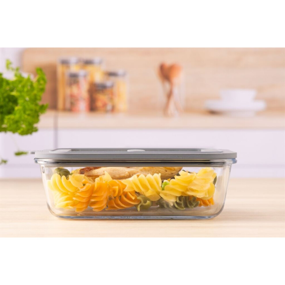 Kilner Fresh Storage Container Airtight Glass Leakproof Lid Food Leftovers 1.5L