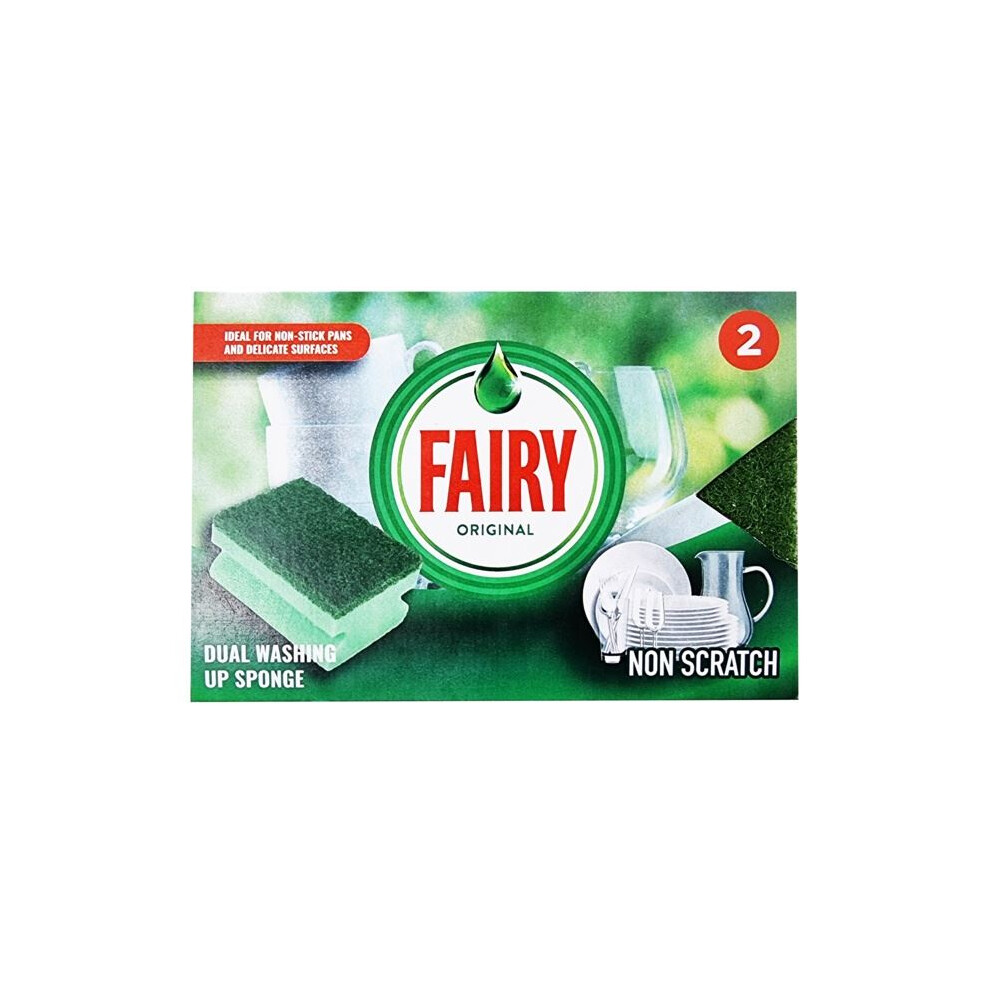 Addis - Fairy Dual Sponge Scourer - Pack 2