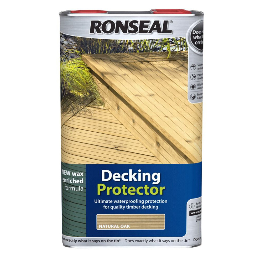 Ronseal 36434 Decking Protector Natural 5 Litre