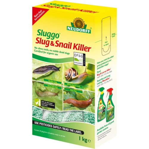 Neudorff Sluggo Slug Snail Killer 1kg Shaker Box