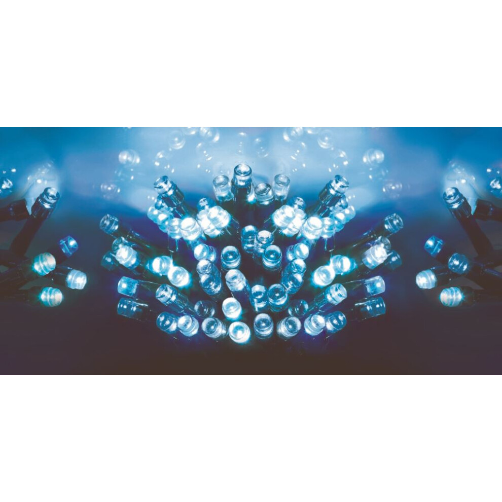 Christmas 50 Battery Timer LED Lights Indoor or Outdoor - Blue