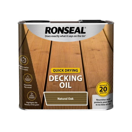 Ronseal Ronseal - Quick Drying Decking Oil 2.5L - Natural Oak