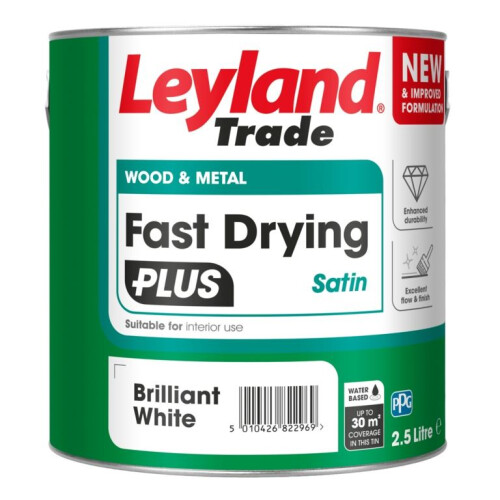 Leyland Trade - Fast Drying Plus Satin - 2.5L BW