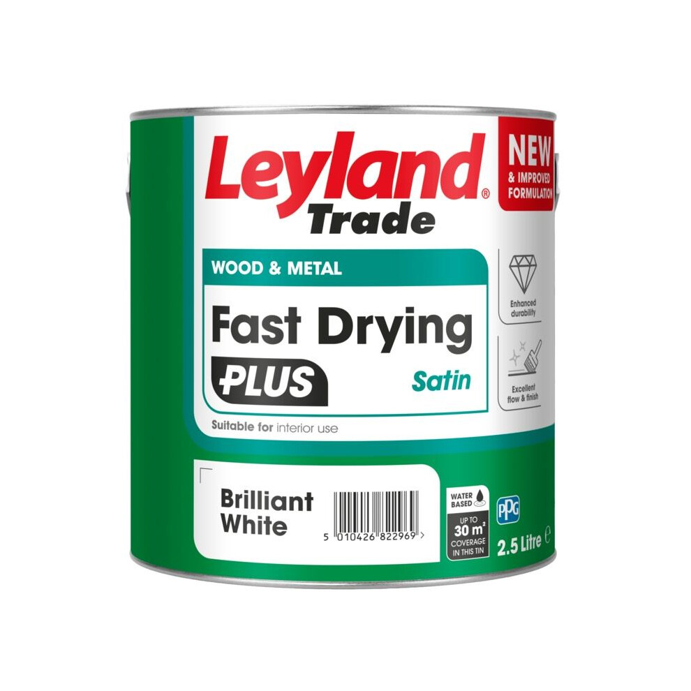 Leyland Trade - Fast Drying Plus Satin - 2.5L Bw