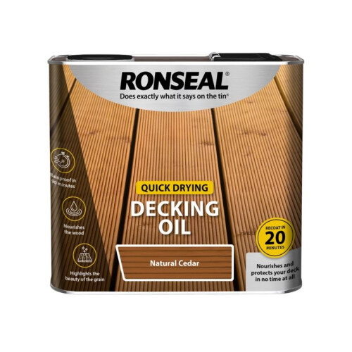 Ronseal Ronseal - Quick Drying Decking Oil 2.5L - Natural Cedar