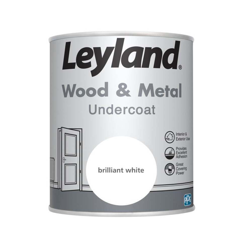 Leyland - Wood & Metal Undercoat 750Ml - Brilliant White 5010426812816