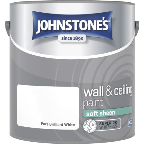 Johnstone's (Brilliant White, 2.5l) Johnstone's Soft Sheen Emulsion Paint