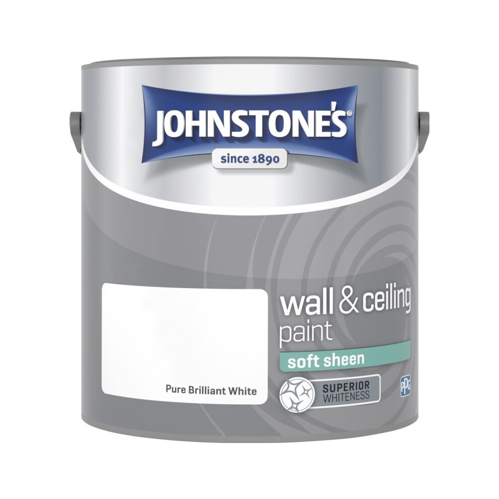 (Brilliant White, 2.5l) Johnstone's Soft Sheen Emulsion Paint
