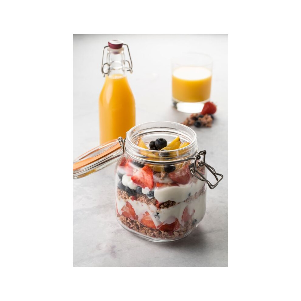 Kilner Square Clip Top Jar 1ltr | Kilner Preservation Jar