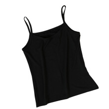 Damen Spaghettiträger Rückenfreies Tanktop, Schlank geschnitten, Atmungsaktiv, Schwarz, Einheitsgröße