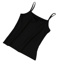 Damentop ohne Ärmel, Spaghetti-Träger, Rückenfrei, Slim Fit, Atmungsaktiv, Schwarz, One Size