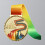 Siegermedaille, Zinklegierung, exquisite Textur, 5