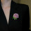 Épinglette à fleurs ornée de perles à la mode pour les-Violet 4