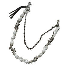 Men Fashion Metal Pearls Waist Chain Stylish Waist Belt for
