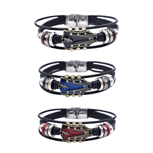 Handgefertigtes Armband, Lederarmband, modisches-Rot 1