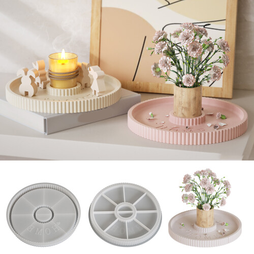 Candle Holder Mold Suitable for Crafting Unique Coasters and 1