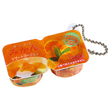 Stevige en realistische yoghurtontwerpen-oranje vorm