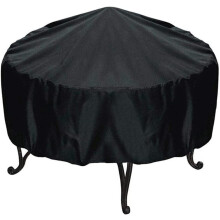 Heavy Duty Fire Pit Cover, Waterproof Outdoor Protection for 55x50cm Round Fire Pits, Foldable and Portable, with Fixed Lanyard for Secure Fit