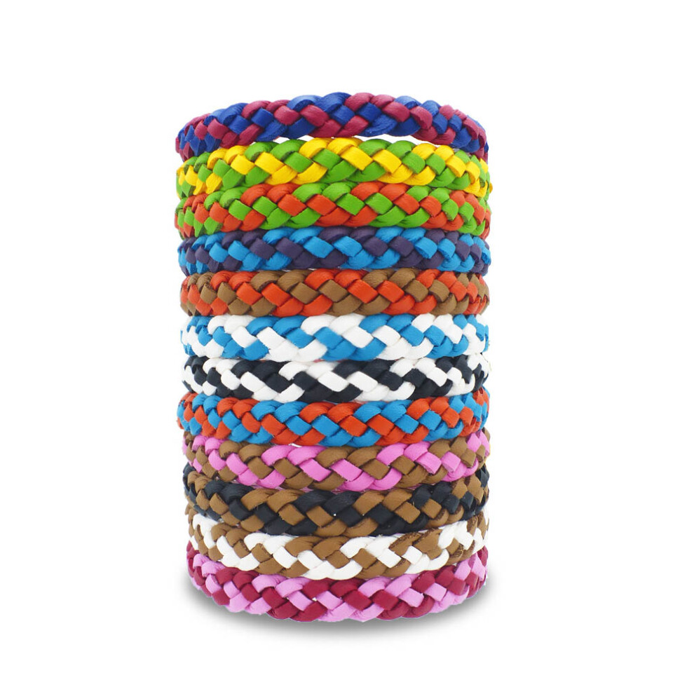 Plant Based Insect Repellent Bracelets Reusable Mosquito Wristbands DEET Free Adjustable Citronella Wristband for Kids Adults Outdoor Use (Single Unit
