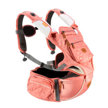 Ergonomic Baby Carrier With Breathable Mesh, Adjustable Seat, Premium Polyester Breathable Cotton, Anti-Fall Safety Belt, Certified Hip-Healthy For Ne