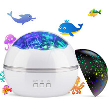Ocean Theme Night Light, Star Projector with Dinosaur Theme for Kids' Room Decor, Multi-Color 360Rotation Lamp, Best Gift for Toddlers
