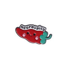 Sturdy Metal Rainbow Chili Badge Lapel Pin Charm Ideal For-3038