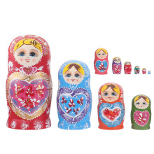 3Sets Mehrfarbige Holzpuppen Kinder Spielzeug &