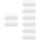 40Pcs Sublimation Blank Keychains White DIY Durable Metal Material 8
