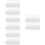 40Pcs Sublimation Blank Keychains White DIY Durable Metal Material 9
