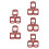 15Pcs Red Silicone Rings for Ice Cream Makers Pure 8