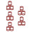 15Pcs Red Silicone Rings for Ice Cream Makers Pure 7