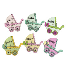 50Stk Holzknöpfe 2 Löcher Baby Auto Bekleidung