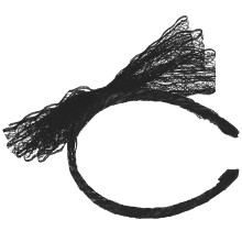 5Stk Stoff Haarbänder Schwarz Schleifen Hairband Für Fest