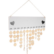 4Sets Mehrfarbiger Holz Kalender Hängend Geburtstags Erinnere Wand