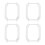 4Pcs White Tpu Watch Bumper Case Soft Protective Shell Full Coverage 10
