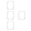 4Pcs White Tpu Watch Bumper Case Soft Protective Shell Full Coverage 4