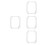 4Pcs White Tpu Watch Bumper Case Soft Protective Shell Full Coverage 5