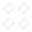 4Pcs White Tpu Watch Bumper Case Soft Protective Shell Full Coverage 8
