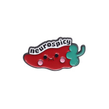Badge à épingle à piment amusant arc-en-ciel, avec un-3038