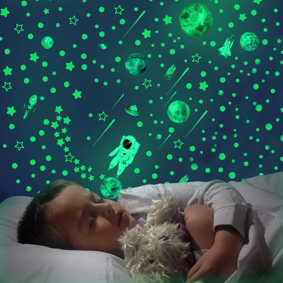 Celestial Haven, Galaxy Wall Stickers, Luminous Materials That Craft A Dreamy Nighttime Sky