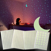 Paesaggi luminosi da sogno: luminescenza di lunga durata, materiali atossici di alta qualità, per la decorazione della camera da letto con stelle
